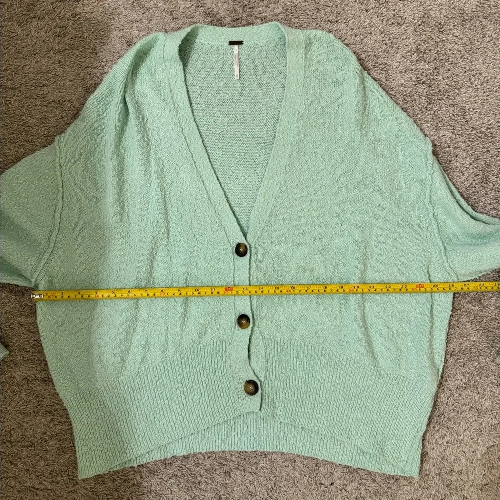 Free People Women’s ‘Found My Friend’ Mint Cardi Size Medium